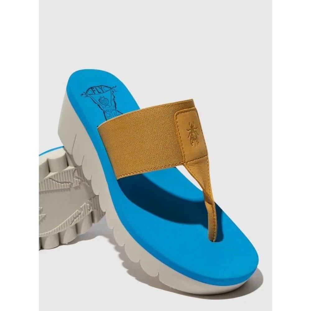 NEW FLY London Wedge Slip on Yomu Sandals EU 40 (US 9-9.5)